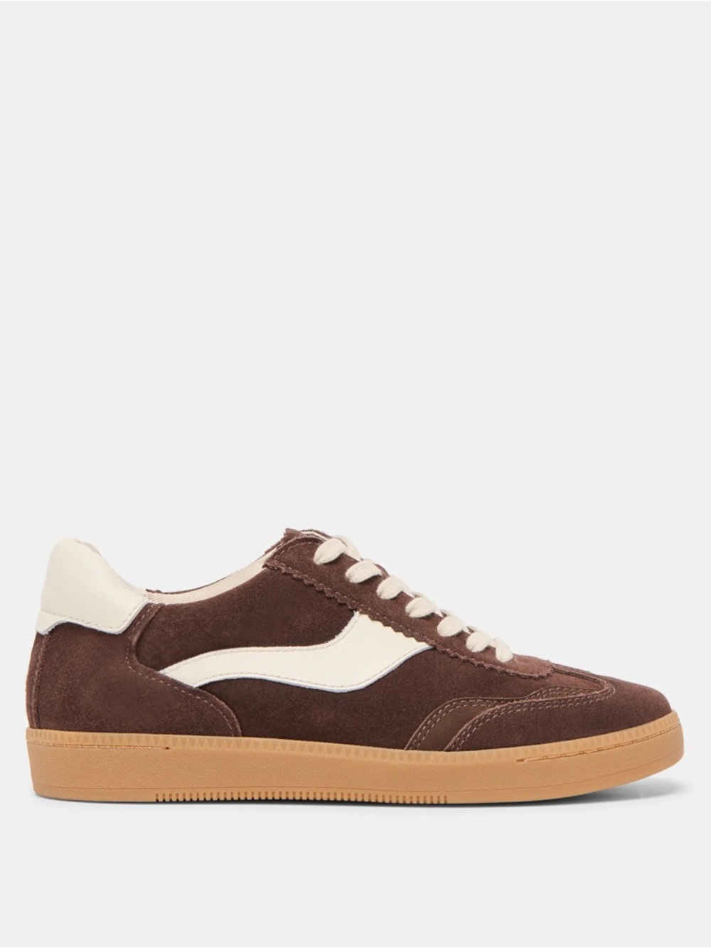 Women’s Brown Low-Top Sneakers with Cream Accents